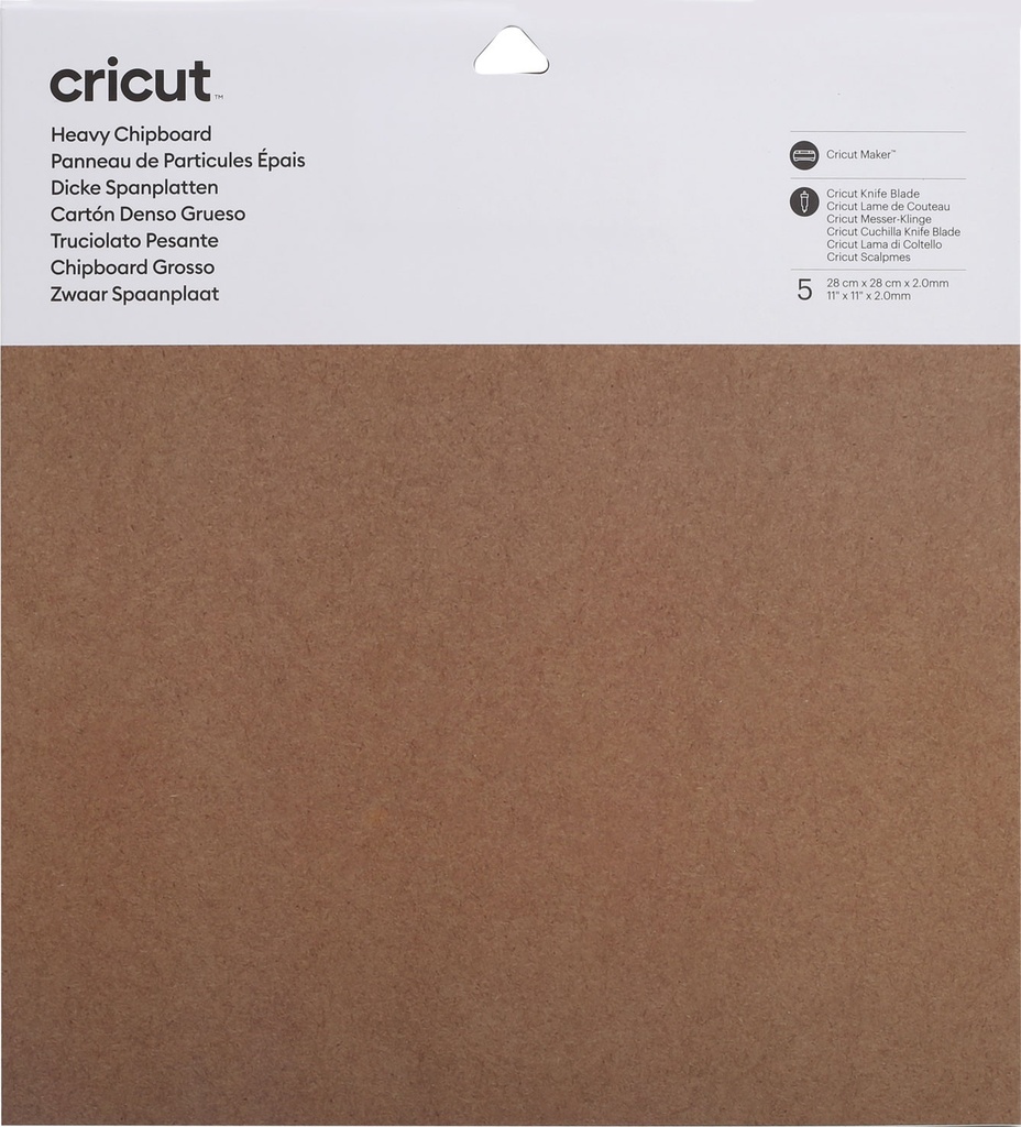 CRICUT HEAVY CHIPBOARD 11X11" 5-PACK