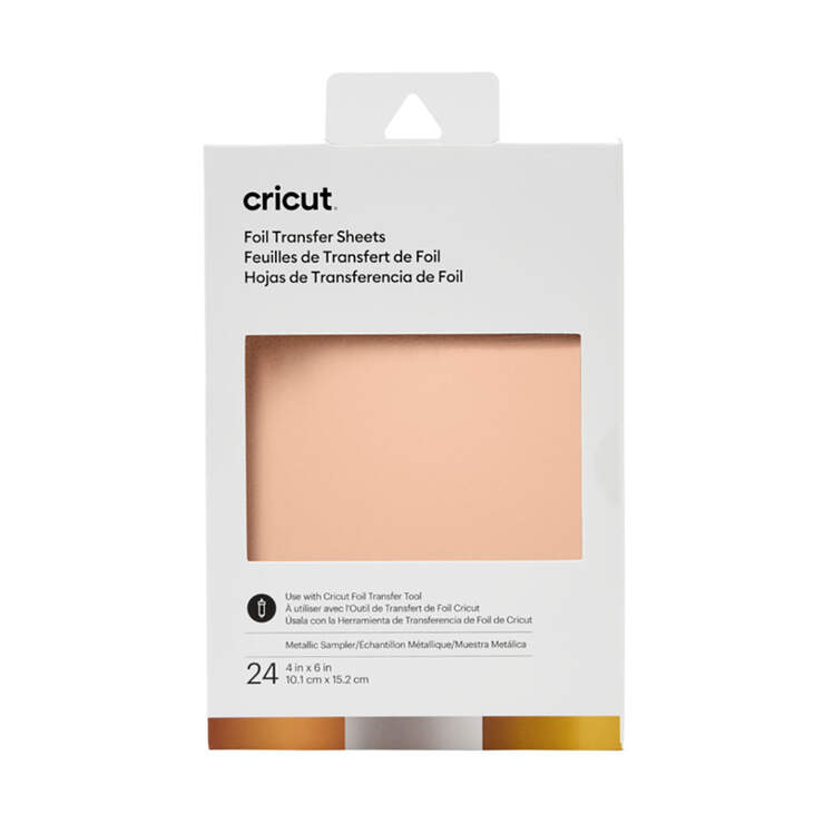 CRICUT TRANSFER FOIL SHEETS SAMPLER 10X15CM 24 SHEETS/METALLIC