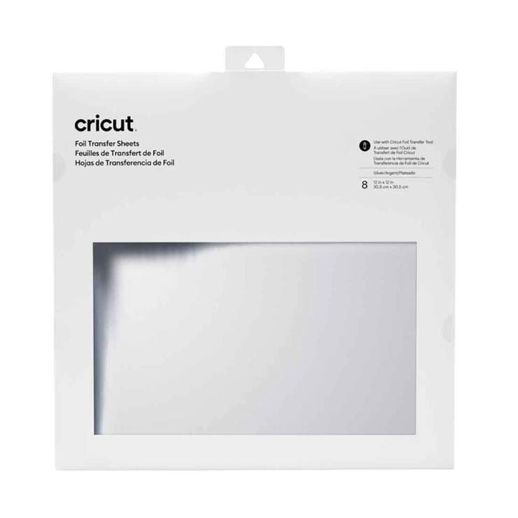 CRICUT TRANSFER FOIL SHEETS 30X30CM 8 SHEETS (SILVER)