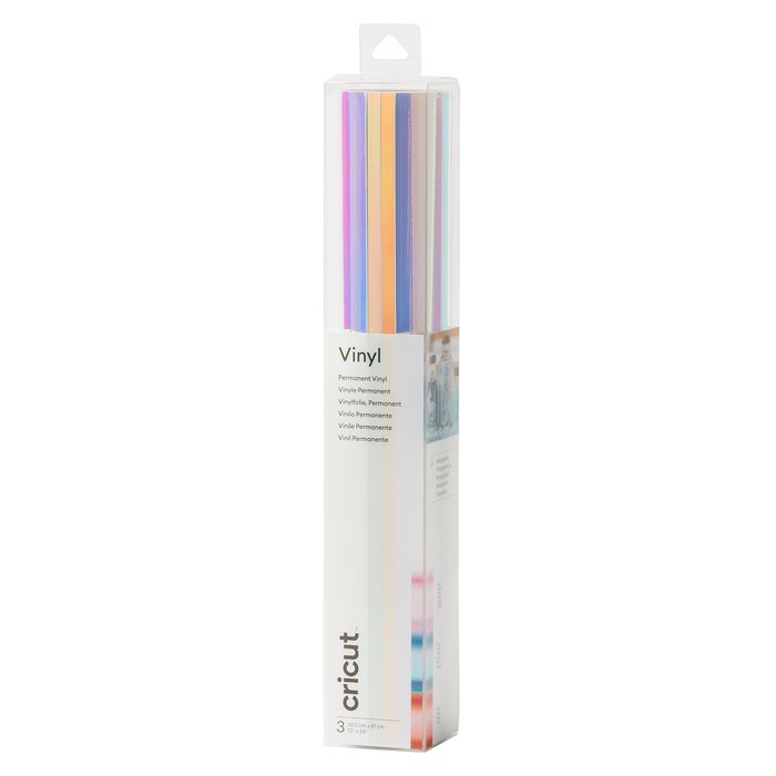 Cricut Holographic Vinyl 30x60cm 3-sheet Sampler (Opal, Pink, Blue)