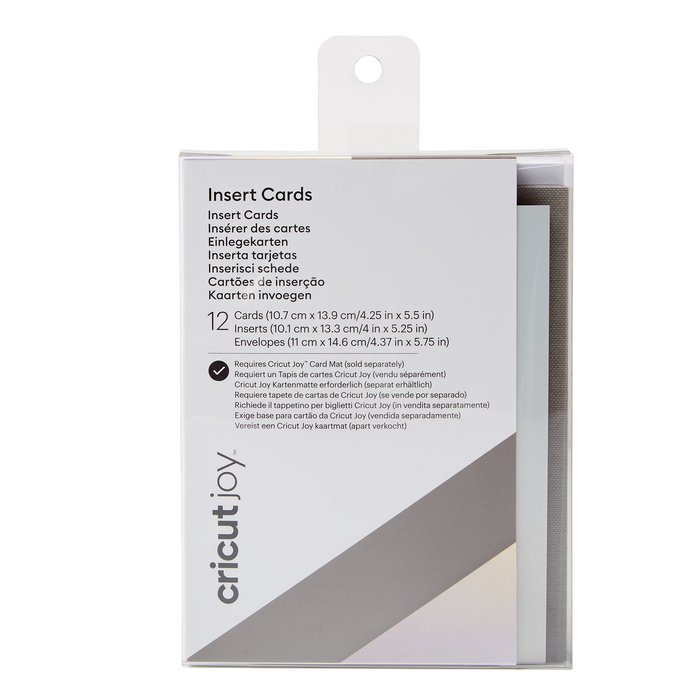 CRICUT JOY™ INSERT CARDS/GRAY/SILVER MATTE HOLOGRAPHIC-12 CARDS