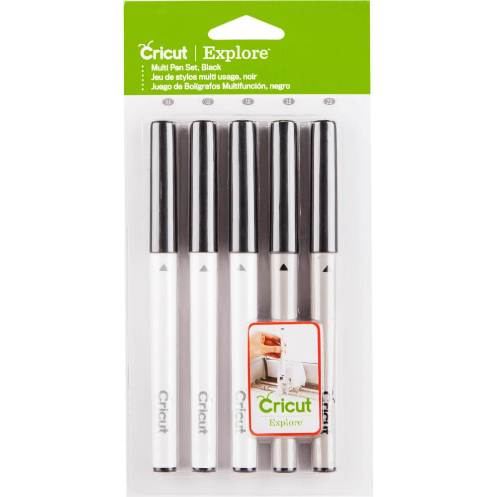 CRICUT EXPLORE/MAKER MULTI SIZE PEN & MARKER SET - 5 PACK / BLACK