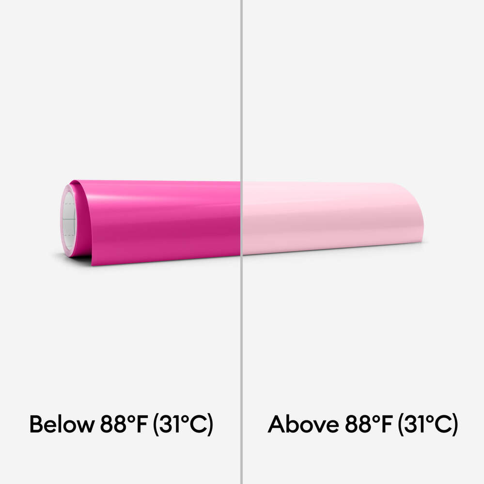 CRICUT HEAT ACTIVATED COLOR CHANGING VINYL PERMANENT MAGENTA - LIGHT PINK / 30.5 X 61 CM