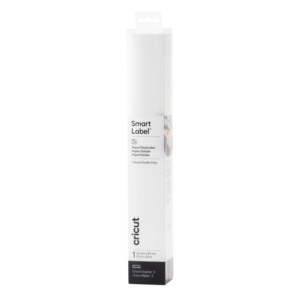 CRICUT SMART LABEL DISSOLVABLE PAPER - WHITE - 1 SHEET / 33 X 31 CM