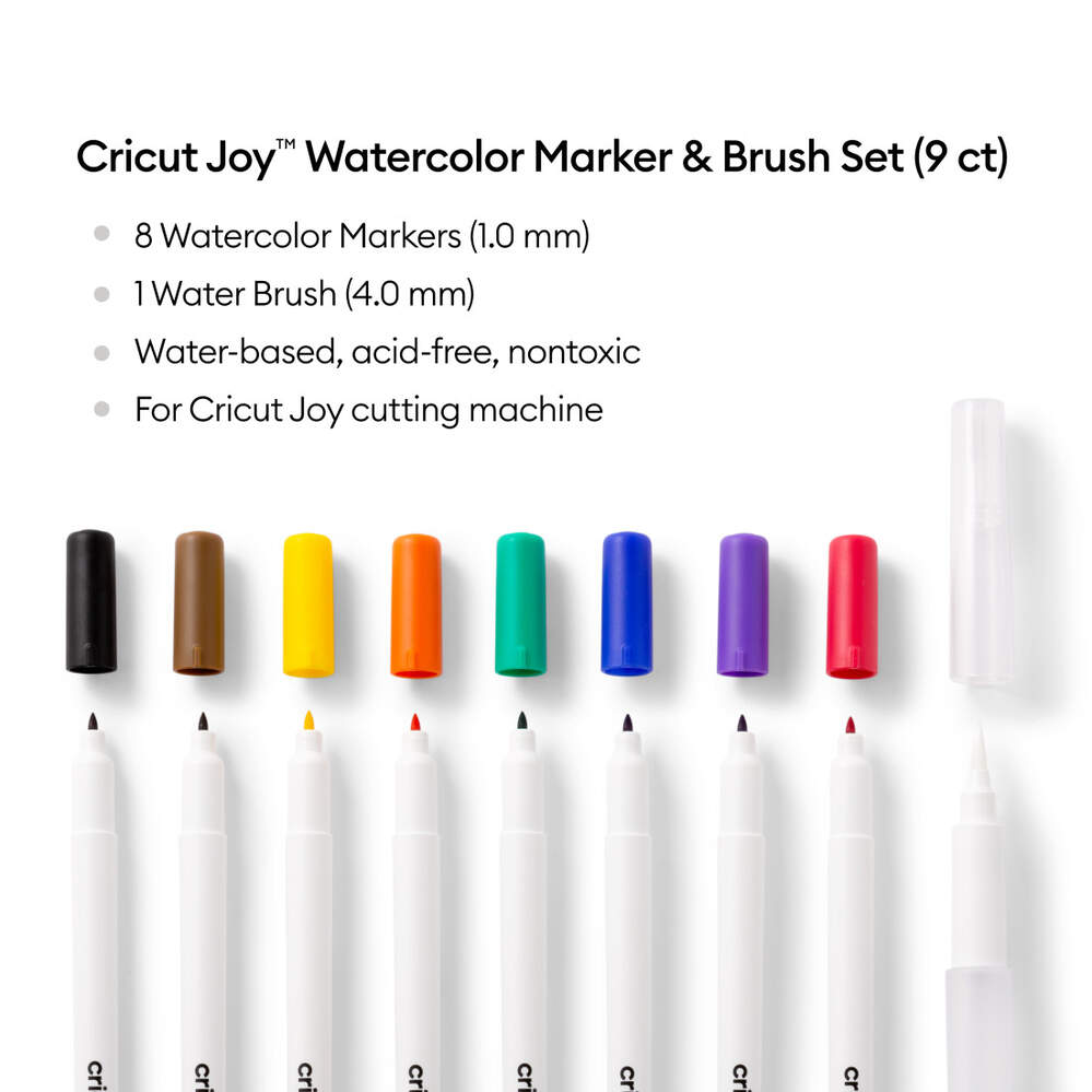 CRICUT JOY WATERCOLOR MARKER & BRUSH SET - 9 PIECES