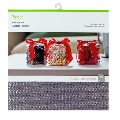 [2006309] CRICUT FOIL ACETATE 30X30CM 16-SHEETS (LOVE NOTES)