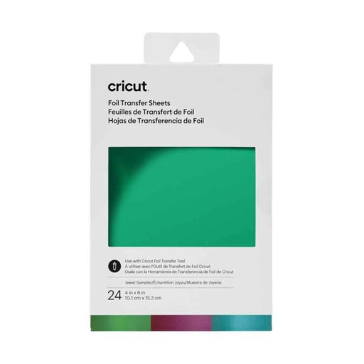 [2008715] CRICUT TRANSFER FOIL SHEETS SAMPLER 10X15CM 24 SHEETS/JEWEL