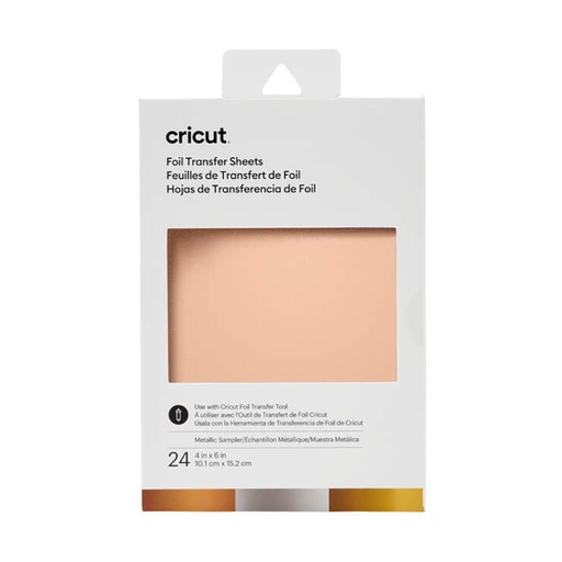 [2008716] CRICUT TRANSFER FOIL SHEETS SAMPLER 10X15CM 24 SHEETS/METALLIC