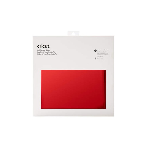 [2008721] CRICUT TRANSFER FOIL SHEETS 30X30CM 8 SHEETS (RED)