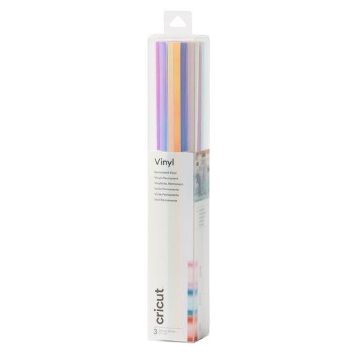 [2007731] CRICUT HOLOGRAPHIC VINYL 30X60CM 3-SHEET SAMPLER (OPAL, PINK, BLUE)