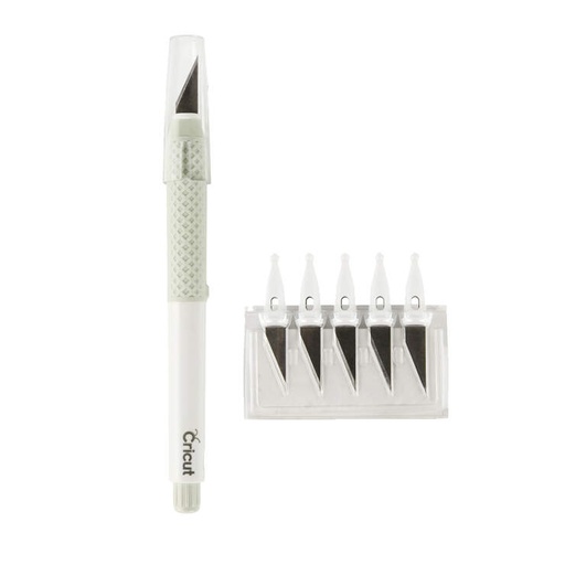[2005033] CRICUT TRUECONTROL KNIFE WITH 5X SPARE BLADES/BLUE
