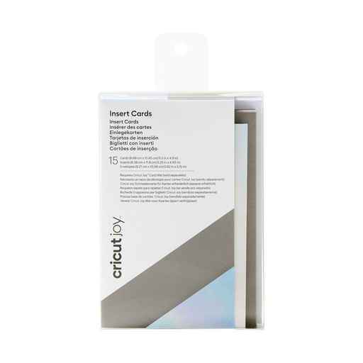 [2008795] CRICUT JOY™ INSERT CARDS/GRAY/SILVER HOLOGRAPHIC-SMALL-15 CARDS