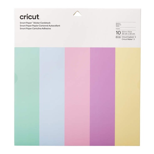 [2008320] CRICUT SMART PAPER STICKER CARDSTOCK 33X33CM 10 SHEETS (PASTELS)