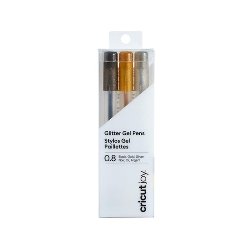 [2008070] CRICUT JOY MEDIUM POINT GEL PEN SET 3-PACK / GLITTER BLACK, GOLD, SILVER