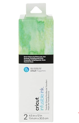 [2008889] CRICUT JOY INFUSIBLE INK TRANSFER SHEETS 2-PACK /GREEN WATERCOLOR