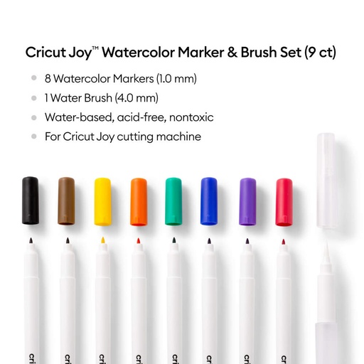 [2009978] CRICUT JOY WATERCOLOR MARKER & BRUSH SET - 9 PIECES