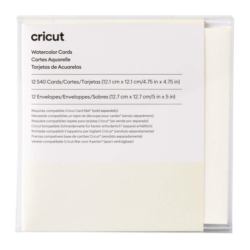 [2009986] CRICUT WATERCOLOUR CARDS S40 WHITE 12 PACK