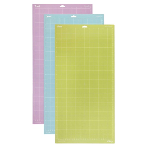 [2003847] CRICUT EXPLORE/MAKER LIGHTGRIP - STANDARDGRIP - STRONGGRIP MACHINE MAT VARIETY PACK (30X60CM) 1-PACK